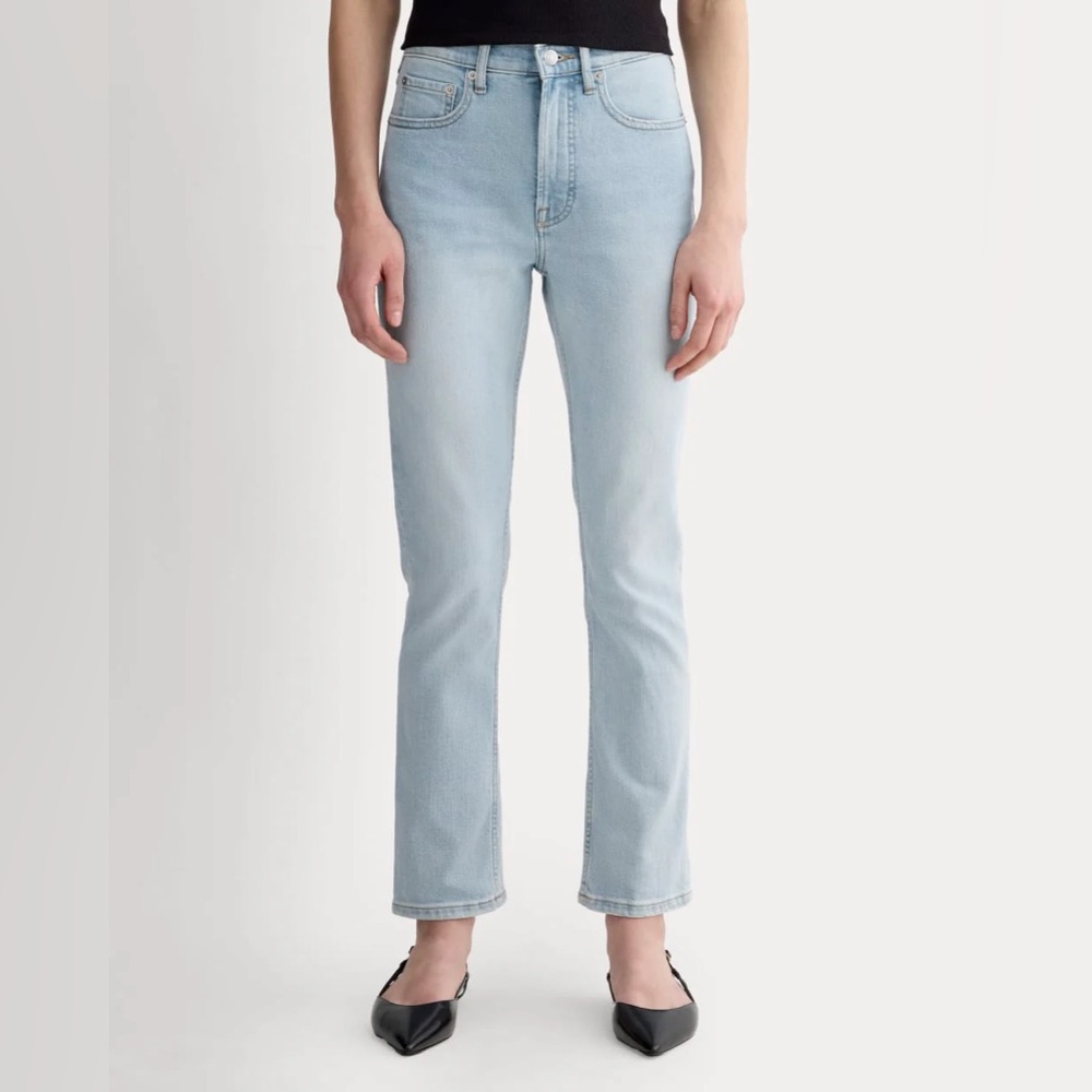 Everlane light wash denim straight leg ankle jeans women’s size 28